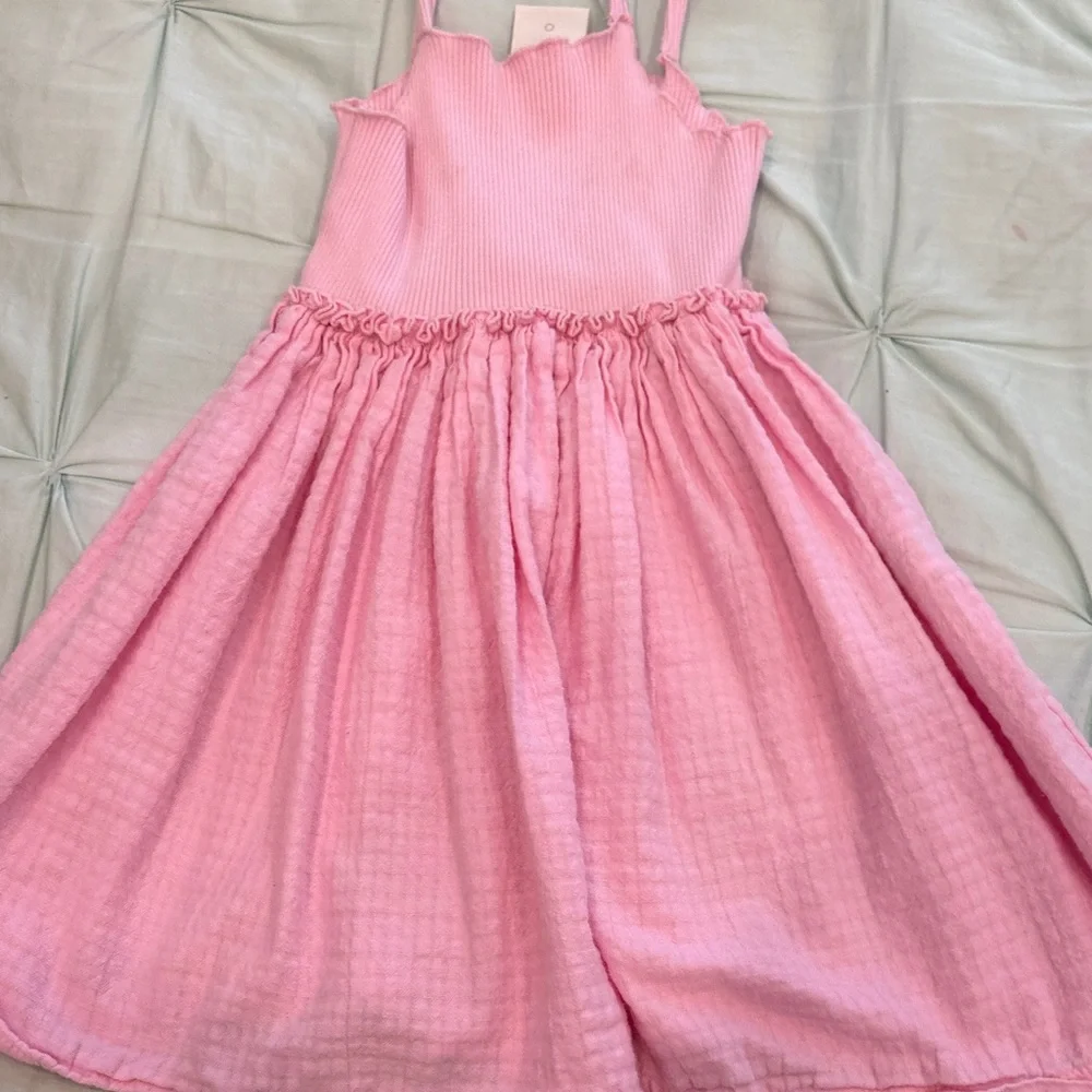 Zara Pink Ribbed Ruffle Top - Picture 4 of 6